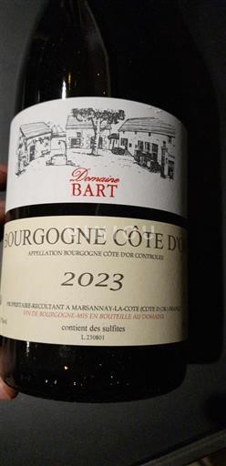 Borgoña Borgoña Côte d'Or Domaine Bart 2023