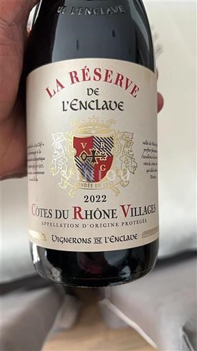 Rona dolina Côtes-du-Rhône-Villages Vignerons De L'enclave La Réserve de l'Enclave 2022