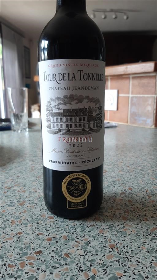 Bordeaux Fronsac Château Jeandeman Tour de la Tonnelle 2022