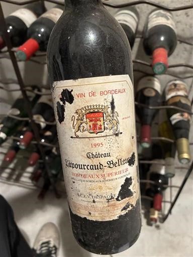 Bordéus Bordeaux Superior Château Lapourcaudbellevue 1995