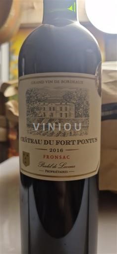 Bordeaux Fronsac Château Fort Pontus 2016