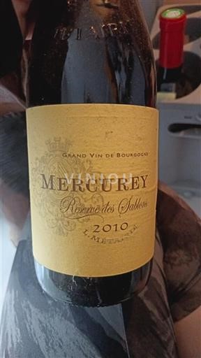 Burgundsko Mercurey L. Métaire Réserve des Sablons 2010
