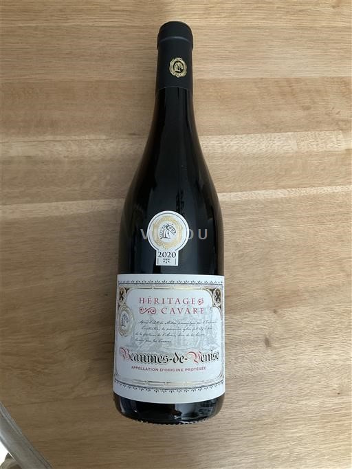 Vale do Ródano Beaumes de Venise Héritage Des Cavares 2020