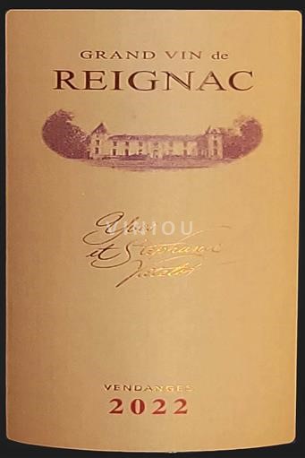 Bordeaux Bordeaux supérieur Grand Vin De Reignac 2022