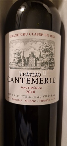 Bordeaux Haut-Médoc Grand Cru Château Cantemerle 2018