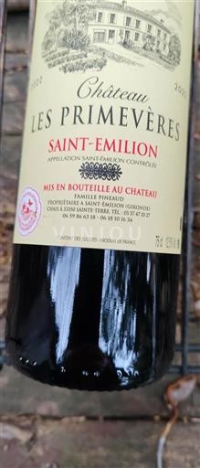 Bordeaux Saint-Émilion Château Les Primeveres 2022