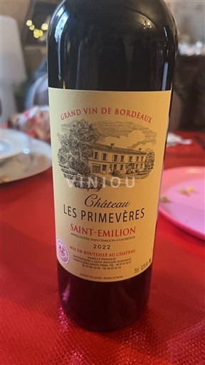 Bordeaux Saint-Émilion Château Les Primeveres 2022