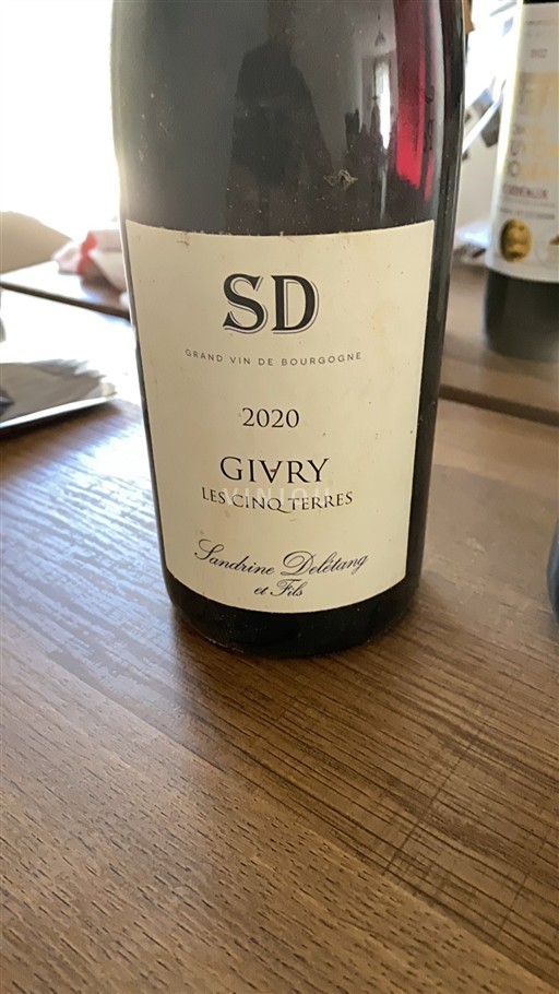 Burgundy Givry Sandrine Deletang Et Fils Les Cinq Terres 2020