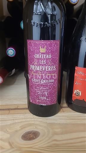 Bordeaux Saint-Émilion Château Les Primeveres 2008