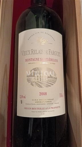 Bordéus Montagne-saint-émilion Château Farguet Vieux Relais de Farguet 2008