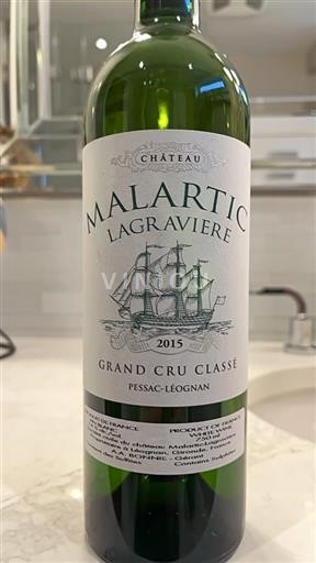 Bordeaux Pessac-Léognan Château Malartic Lagravière Vin blanc 2015