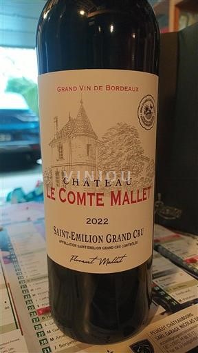 Bordeaux Saint-Émilion Grand Cru Grand Cru Château Le Comte Mallet 2022