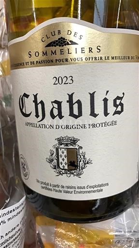 Burgundi Chablis Club Des Sommeliers 2023