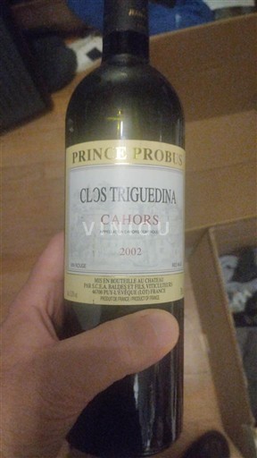 Sydvestfrankrig Cahors Clos Triguedina Prince Probus 2002