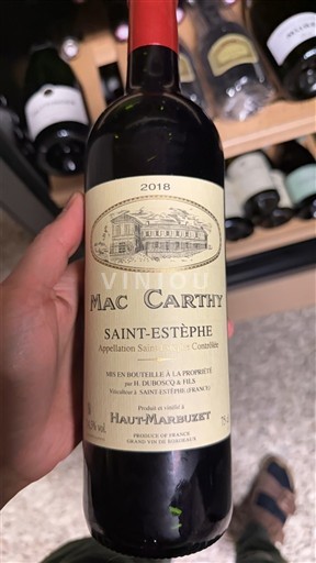 Bordeaux Saint-Estèphe Mac Carthy 2018