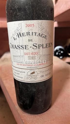 Bordeaux Haut-Médoc Château Chassespleen L'Héritage de Chasse-Spleen 2005