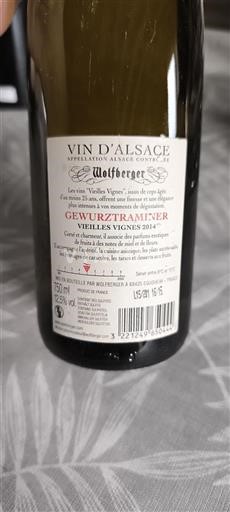 Elsass Wolfberger Vieilles Vignes 2014