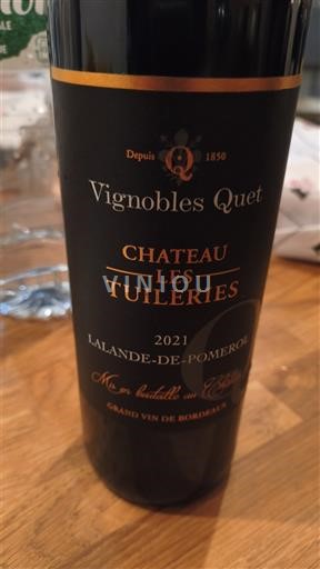 Bordeaux Lalande-de-pomerol Château Les Tuileries 2021