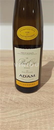 Alsace Domaine Jeanbaptiste Adam Letzenberg 2020