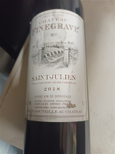 Burdeos Saint-Julien Château Finegrave 2018