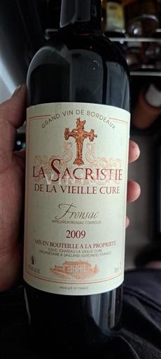 Bordeaux Fronsac Château La Vieille Cure La Sacristie 2009