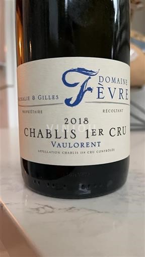 Burgundija Chablis premier cru Premier Cru Domaine Nathalie Et Gilles Fevre Vaulorent 2018