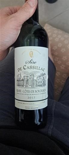 Bordéus Blaye-Côtes-de-Bordéus Sire De Cassillac 2017