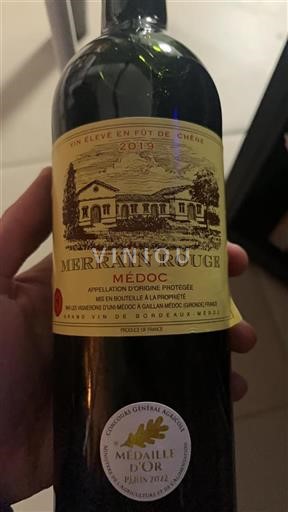 Bordeaux Médoc Merrein Rouge 2019