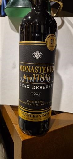 Aragon Cariñena Monasterio De Las Viñas Gran Reserva 2017