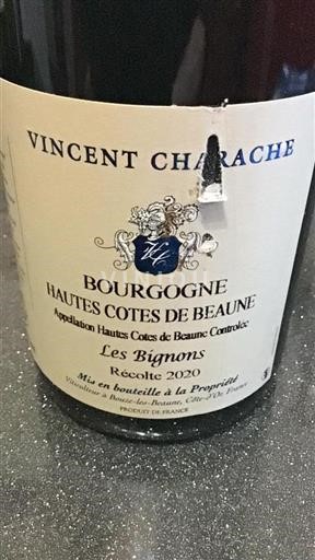 Burgund Hautes Côtes de Beaune Vincent Charache Les Bignons 2020