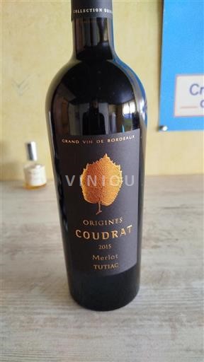 Bordeaux Ni doloceno Coudrat Origines 2015