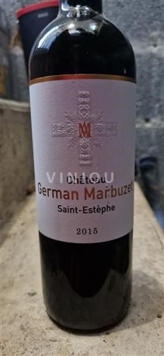 Bordeaux Saint-Estèphe German Marbuzet 2015