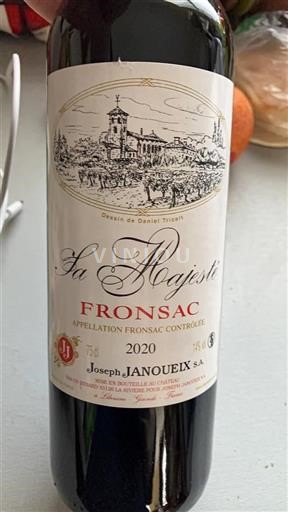 Bordéus Fronsac Joseph Janoueix La Majesté 2020