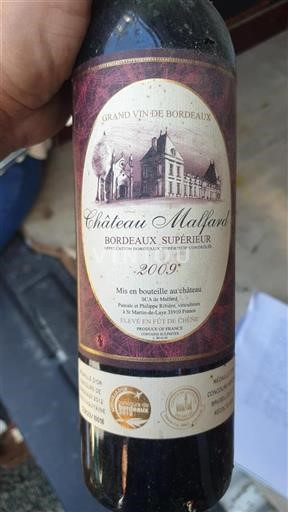 Burdeos Bordeaux superior Château Malfard 2009