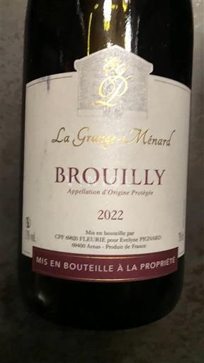 Beaujolais Brouilly La Grange Ménard 2022