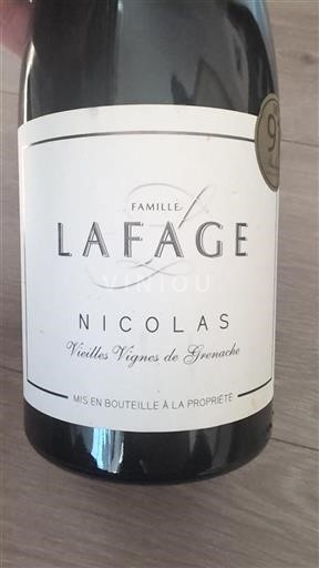 Languedoc ja Roussillon Määrittelemätön Famille Lafage Vieilles Vignes de Grenache 2021