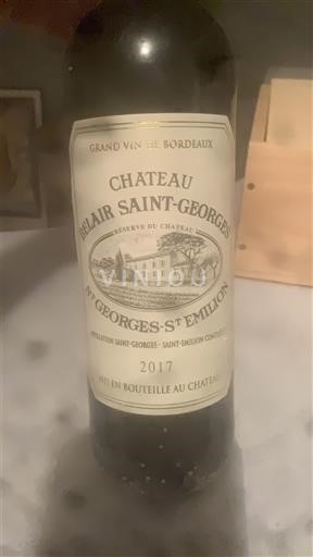 Bordeaux Saint-Georges-Saint-Émilion Château Belair Saintgeorges Réserve du Château 2017