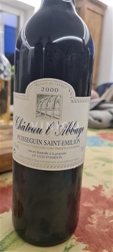 Bordeaux Puisseguin-saint-émilion Château L'abbaye 2000