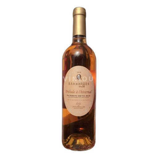 Vin Blanc sec Prélude à l'hivernal Crouseilles 2014 France Sud-Ouest Pacherenc-du-vic-bilh AOC
