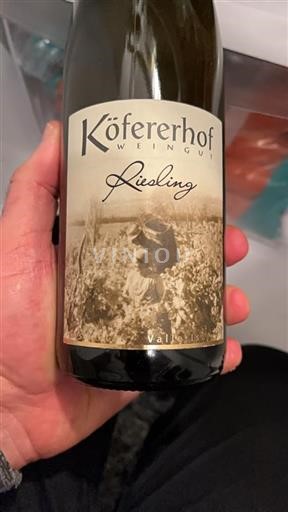 Trentino-Alto Ádige Não especificado Tenuta Kofererhof Riesling A.A. Valle Isarco 2014