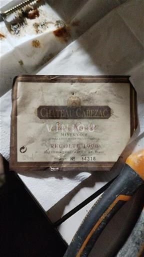 Vin Rouge sec Jean Rondot Château Cabezac 1990 France Languedoc Minervois AOC