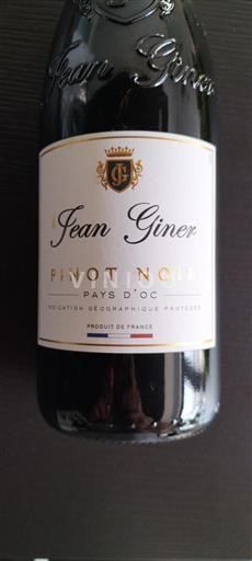 Languedoc-Roussillon Pays d'Oc Jean Giner PINOT NOIR Non-Vintage