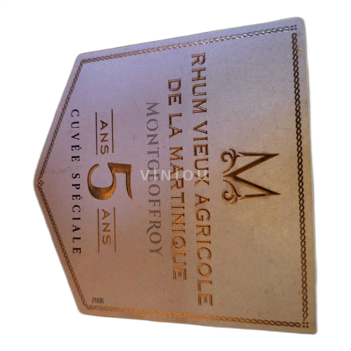 Rum Âmbar Vieux rhum de Martinique  Montgeoffroy 5a Martinica Não especificado