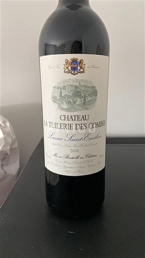 Vin Rouge sec Château La Tuilerie des Combes 2000 France Bordeaux Lussac-saint-émilion AOC