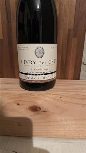 Burgundy Unspecified Premier Cru Domaine Ragot La Grande Berge 2015