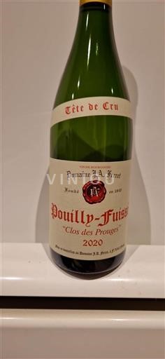 Burgundija Pouilly-fuissé Grand Cru Domaine J.a. Ferret Clos des Prouges 2020