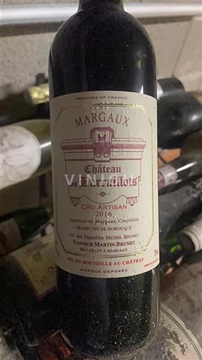 Burdeos Margaux Grand Cru Château Les Barraillots 2016