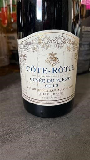 Rhônetal Côte-rôtie Domaine Gilles Barge du Plessy 2010