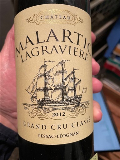 Bordeaux Pessac-Léognan Grand Cru Château Malartic Lagravière 2012