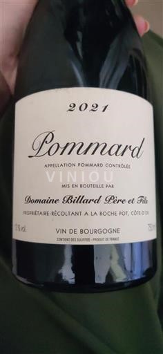 Burgundsko Pommard Domaine Billard Père Et Fils 2021